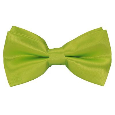 Tiekart kids green plain solids  knotted double bow tie