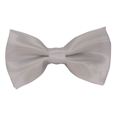 Tiekart kids white plain solids  knotted double bow tie