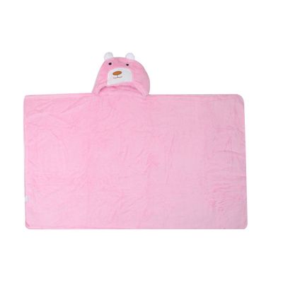 Tiekart - Pink Hooded blanket Teddy design for cute little baby