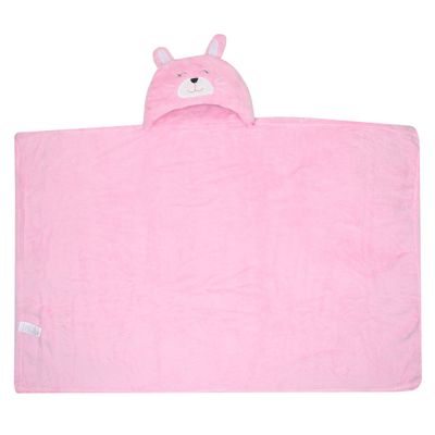 Tiekart - Pink Hooded blanket Rabbit design for cute little baby