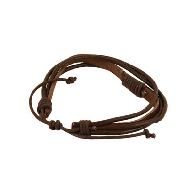 Tiekart men brown bracelet cuff