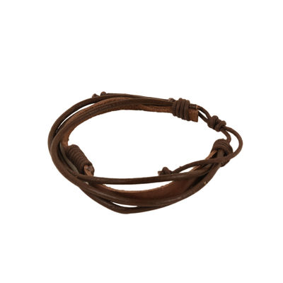 Tiekart men brown bracelet cuff