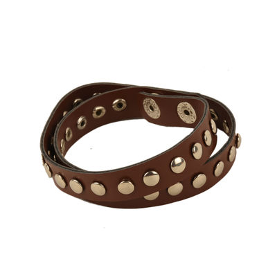 Tiekart men brown bracelet cuff