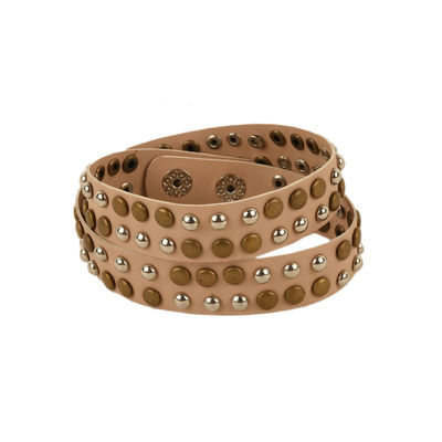 Tiekart men brown bracelet cuff