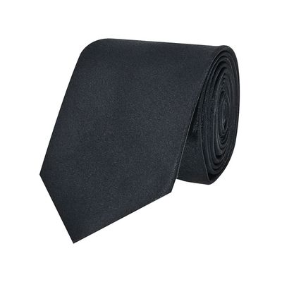 Tiekart kids black plain solids tie