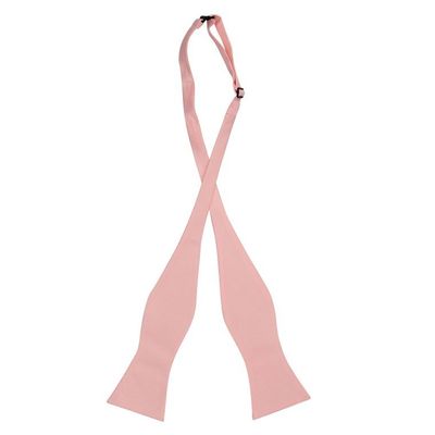 Tiekart men pink plain solids open bow tie