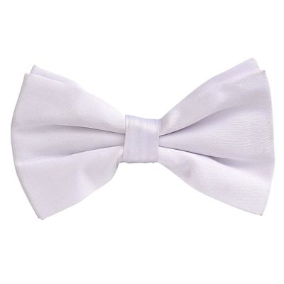 Tiekart men white plain solids knotted bow tie