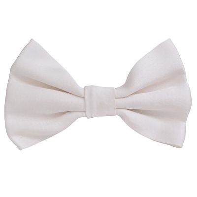 Tiekart men white plain solids knotted bow tie