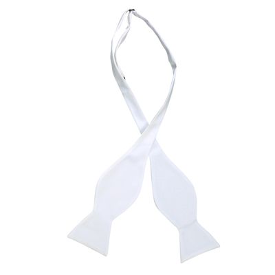 Tiekart men white plain solids  open open bow tie