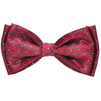 Tiekart men wine knotted double bow tie