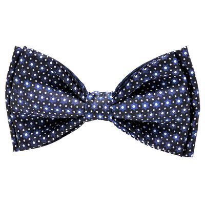 Tiekart men blue   knotted double bow tie