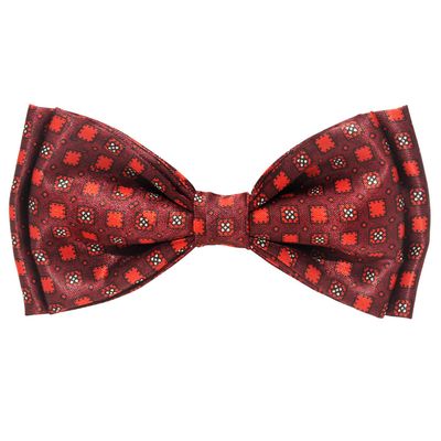 Tiekart men maroon knotted double bow tie