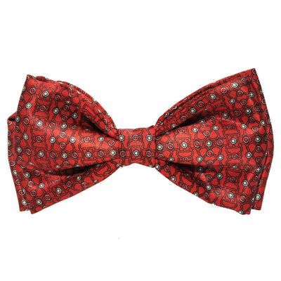 Tiekart men maroon knotted double bow tie