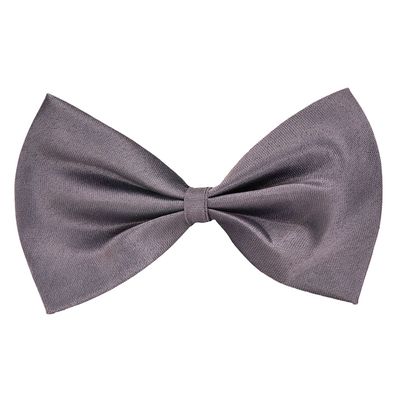 Tiekart men grey plain solids knotted soft bow tie