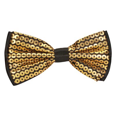 Tiekart men gold knotted double bow tie