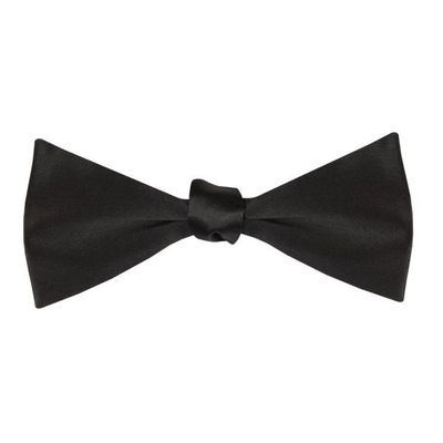 Tiekart men black plain solids open bow tie