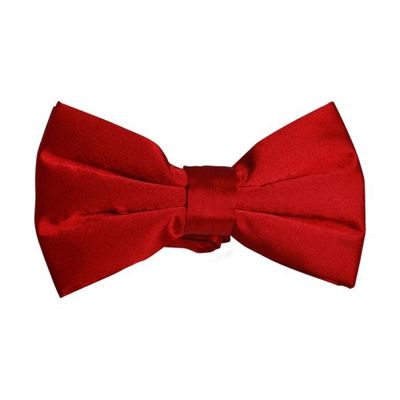 Tiekart men red plain solids  knotted double bow tie