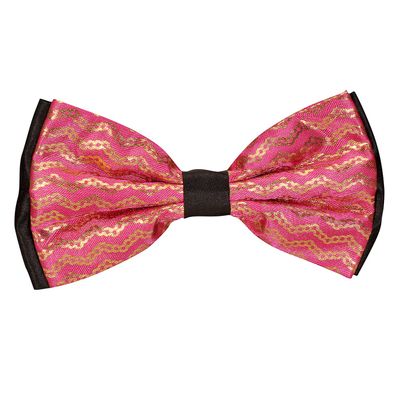 Tiekart men pink knotted double bow tie