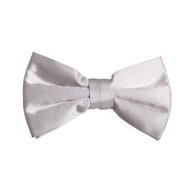 Tiekart men white plain solids knotted double bow tie