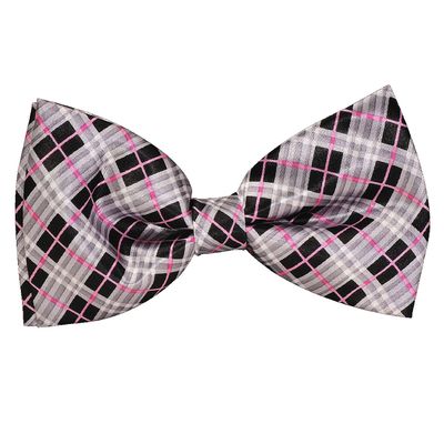 Tiekart men multi checked  knotted double bow tie