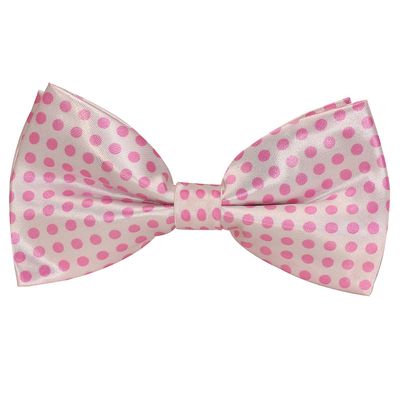 Tiekart men pink polka dot  knotted double bow tie