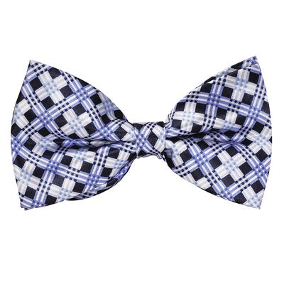 Tiekart men multi checked  knotted double bow tie