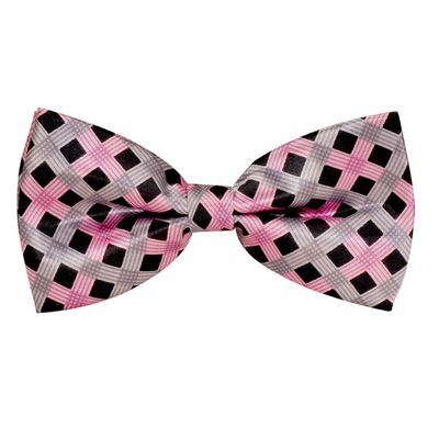 Tiekart men multi checked  knotted double bow tie