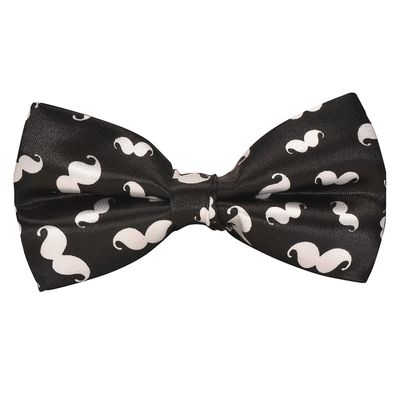 Tiekart men black   knotted double bow tie