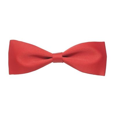 Tiekart men red plain solids  knotted bow tie