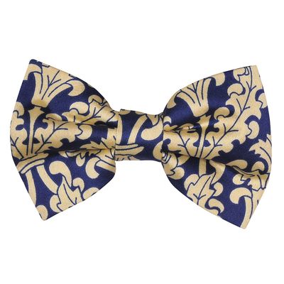 Tiekart men blue floral  knotted double bow tie