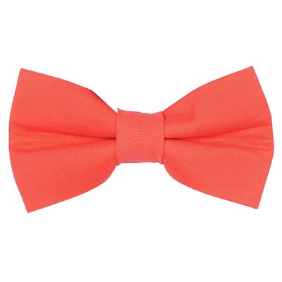 Tiekart men red plain solids linen+cotton knotted double bow tie