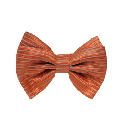 Tiekart men saffron striped  double bow tie