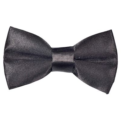 Tiekart men grey plain solids knotted double bow tie