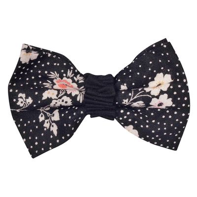 Tiekart men black  linen+cotton knotted double bow tie