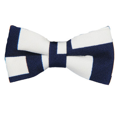 Black and White Micro Fiber Designer Bow Tie for Men