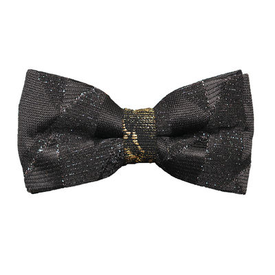 Black Shimmer Designer Microfiber Partywear and Wedding Bow Tie for Men