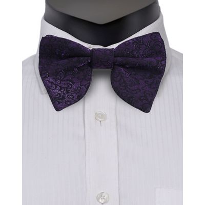 Bow Tie-Tuxedo-Purple Floral self design Bow Tie for Men