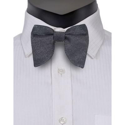 Bow Tie-Tuxedo-Electric Grey Lurex stripes