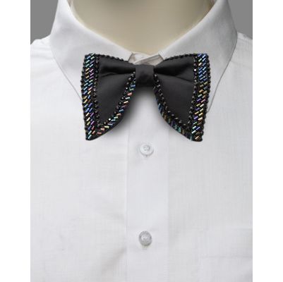 Bow Tie-Tuxedo-Stone Embelished Designer Partywear and Wedding Bow Tie for Men