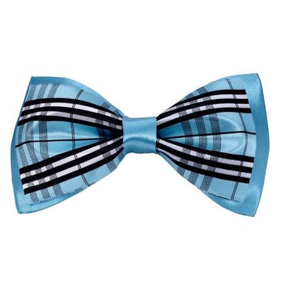 Tiekart men blue checked  knotted double bow tie