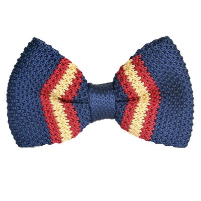 Tiekart men multi striped knotted bow tie