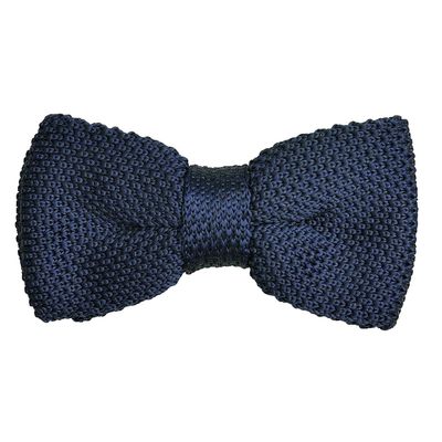 Tiekart men blue   knotted double bow tie