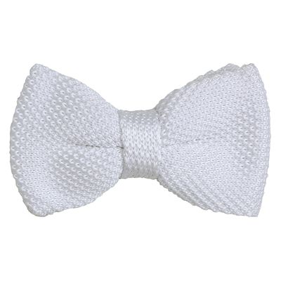 Tiekart men white knotted double bow tie