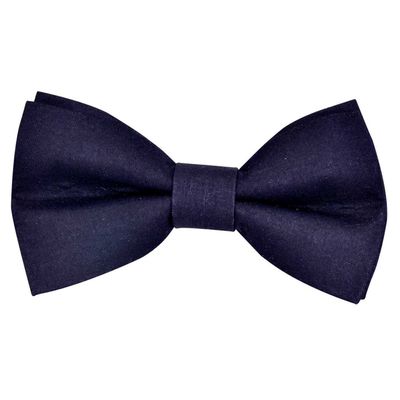 Tiekart men blue plain solids linen+cotton knotted double bow tie