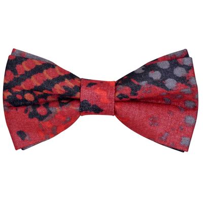 Tiekart men multi  linen+cotton knotted double bow tie