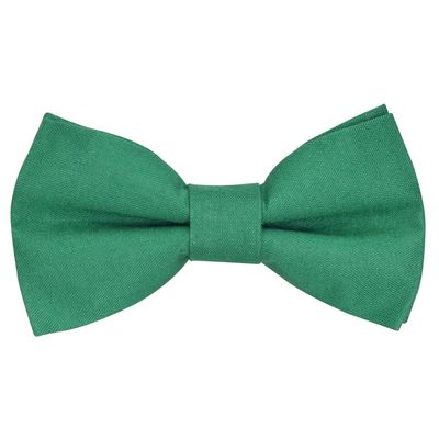 Tiekart men green plain solids linen+cotton knotted double bow tie