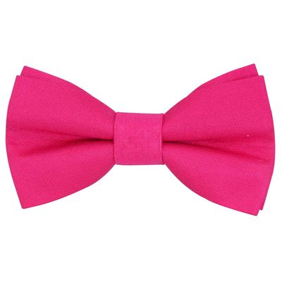 Tiekart men pink plain solids linen+cotton knotted double bow tie