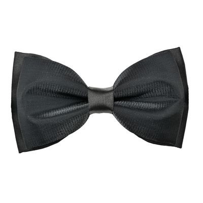 Tiekart men grey plain solids knotted double bow tie