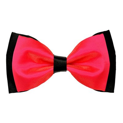 Tiekart men pink plain solids  knotted double bow tie