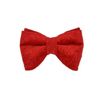 Tiekart men red  velvet tuxedo bow tie